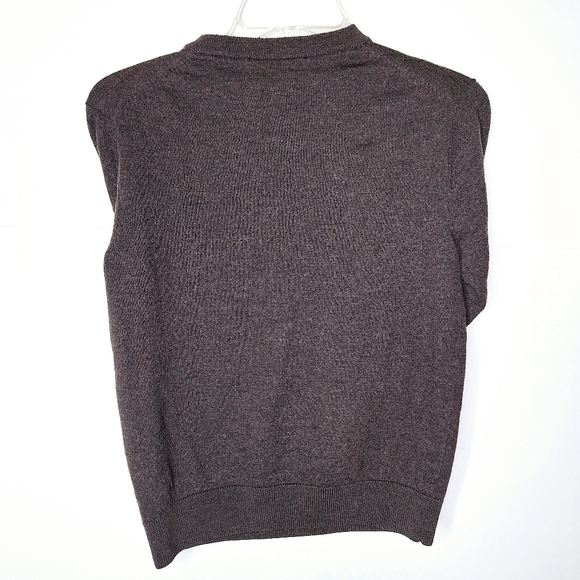 Turnbury brand" Extra Fine Merino Wool" Preppy core v-neck pullover sweater. - Picture 2 of 5